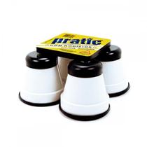 Pe Geladeira/Fogao Plastico Redondo Pratic Branco Pe Geladeira/Fogao Plastico Redondo Pratic Branco