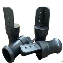 Pé Guarda Roupa Plástico Preto 9,5cm Kits + Parafusos