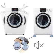 Pé Máquina de Lavar Nivelador Kit 4 Peças Suporte Almofada Regulador Móveis Enxuta Borracha Pezinho - FAZING