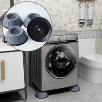 Pé Máquina de Lavar Nivelador Lava e Seca Kit 4 Peças Anti Vibração Regulador Calço Geladeira Móveis Pezinho