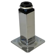 Pé Metal Cromado Regulável Quadrado 10 cm Para Armário M03 Balcão Móveis Cozinha - Inoviza