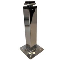Pé Metal Cromado Regulável Quadrado 15 cm Para Armário M03 Balcão Móveis Cozinha - Inoviza