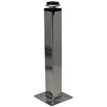 Pé Metal Cromado Regulável Quadrado 20 cm Para Armário M03 Balcão Móveis Cozinha - Inoviza