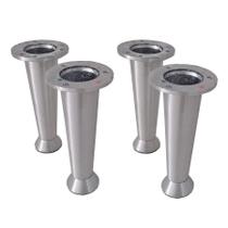 Pé Nivelador Cônico Regulável 18cm Escovado 4 Unidades Escovado Pé Nivelador Cônico Regulável 18cm Escovado 4 Unidades Escovado