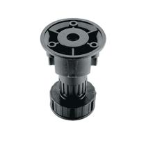 Pé Nivelador Plástico para Móveis 80mm (160 Kg) Preto Hafele