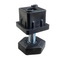 Pé nivelador sextavado 1/4 base 22mm + bucha - 100pçs