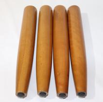 Pé Palito 30cm Madeira Sofás Puff Cadeira Kit 4 Unidades