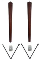 Pe Palito 70cm Chapa Reta Suporte V + Parafusos