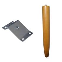 Pé Palito Madeira 30cm e Chapinha Aço Inclinada 15º Mel/Zincado G75 / G59 - Gran Belo Pé Palito Madeira 30cm e Chapinha Aço Inclinada 15º Mel/Zincado G75 / G59 - Gran Belo