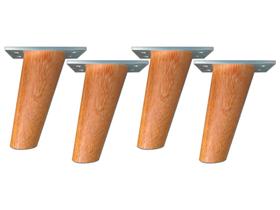 Pé Palito Retro C/ Base Metal 10cm Angelim - Kit 4pcs