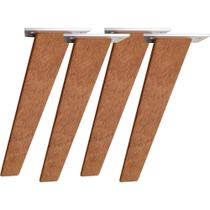 Pé Palito Retro Para Moveis 20cm Madeira Angelim - Kit 4pcs