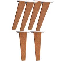 Pé Palito Retro Para Moveis 20cm Madeira Angelim - Kit 6pcs