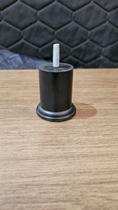 Pé Para Cama Box e Sofá 60mm x 50mm Preto Redondo Kit 8 unidades