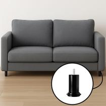 Pé Para Cama Box e Sofá 8cm de Altura Resistente Preto Kit 6 unidades