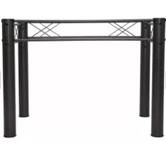 PÉ PARA MESA/BASE EM AÇO TUBULAR 93cmX 69cm Cromo Preta PÉ PARA MESA/BASE EM AÇO TUBULAR 93cmX 69cm Cromo Preta
