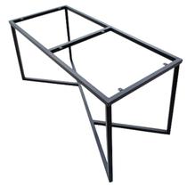 Pé para Mesa de Ferro Metalon Modelo Angular Cor Preto Eletrostático