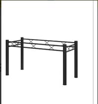 Pé Para Mesa Tubular Cromo Preto 1,15m X 0,62m X 0,70m