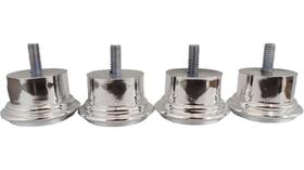 Pé Para Sofá 3,3cm Cromado Redondo Kit 9 unidades