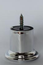 Pé Para Sofá 50mm x 60mm Cromado Metalizado Redondo Kit 4 unidades - Fenix Mendonça