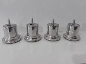 Pé Para Sofá e Poltrona e Moveis de Madeira 5cm de altura Metalizado Kit 4 Unidades