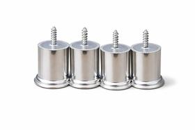 Pé Para Sofá e Poltrona e Moveis de Madeira 6cm de altura Metalizado Kit 6 Unidades