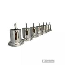 Pé Para Sofá e Poltrona e Moveis de Madeira 6cm de altura Metalizado Kit 7 Unidades