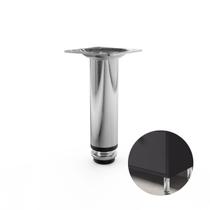 Pé Redondo de Aço Cromado P/ Armários 20 Cm C/ Regulagem - Renna