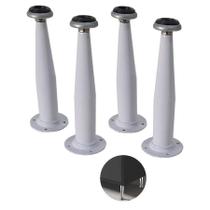 Pé Regulável Cônico Branco 10Cm 4 Unidades Archi Cromado Pé Regulável Cônico Branco 10Cm 4 Unidades Archi Cromado
