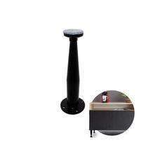 Pé Távola de Alumínio Preto de 15 Cm Com Regulagem Para Armários E Móveis Mk Pé Távola de Alumínio Preto de 15 Cm Com Regulagem Para Armários E Móveis Mk