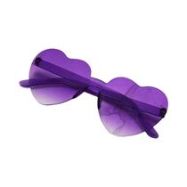 Peach Heart Shaped Sunglasses, Óculos De Festa Sem Moldura, Peça grossa