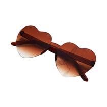 Peach Heart Shaped Sunglasses, Óculos De Festa Sem Moldura, Peça grossa Peach Heart Shaped Sunglasses, Óculos De Festa Sem Moldura, Peça grossa
