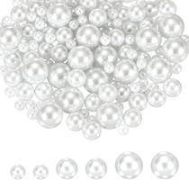 Pearl Beads YELARXI No Hole 310 unidades 8/14/20 mm, enchimento de vasos bege