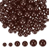 Pearl Beads YELARXI No Hole 310 unidades 8/14/20 mm marrom escuro