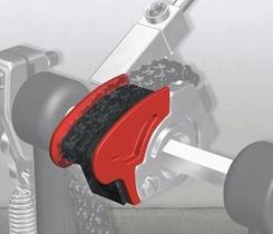Pearl CAMT-RD Vermelho Polia para Pedal Eliminator Red Line em Curva Curta e Acentuada
