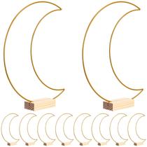 Peça central de argola floral de metal STOBAZA em forma de lua, 26 cm, 10 conjuntos Peça central de argola floral de metal STOBAZA em forma de lua, 26 cm, 10 conjuntos
