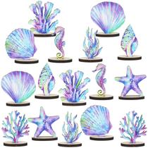 Peça central de mesa Beeveer Mermaid Party 16 peças com tema oceânico