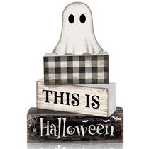 Peça central de mesa Lineshading Ghost com decoração de Halloween, 4 peças