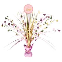 Peça central de spray de alumínio Amscan Dazzling 18cm É uma menina