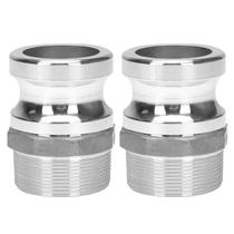 Peça de alumínio Camlock Fitting DERPIPE 2 macho Camlock x 2 macho NPT
