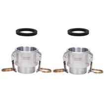 Peça de alumínio Camlock Fitting DERPIPE B 2 fêmea x 2 macho NPT