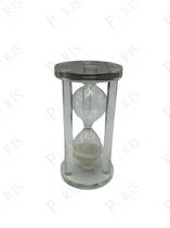 Peça Decorativa Ampulheta de Vidro com Areia Branca 12cm 14665-PL Peça Decorativa Ampulheta de Vidro com Areia Branca 12cm 14665-PL