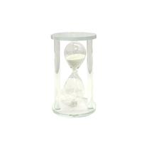 Peça Decorativa Ampulheta de Vidro com Areia Branca 17cm 15062-PL
