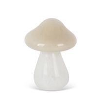 Peça Decorativa Cogumelo em Vidro Bege 11cm BX0020 BTC Peça Decorativa Cogumelo em Vidro Bege 11cm BX0020 BTC