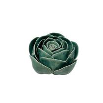 Peça Decorativa Flor em Cerâmica Verde 11cm DL0180 BTC