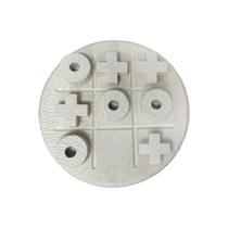 Peça Decorativa Jogo da Velha em Cimento Branco 18cm TMN3018 BTC Peça Decorativa Jogo da Velha em Cimento Branco 18cm TMN3018 BTC
