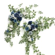 Peças centrais artificiais Floral Swags Ling's moment Dusty Blue