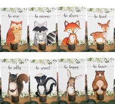 Peças Centrais Buerhanerry Woodland Animal para Chá de Bebê - 8 Unidades