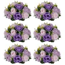 Peças centrais de bolas de flores artificiais NUPTIO, 6 peças de rosa