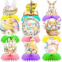 Peças centrais de Páscoa Haolongfa Happy Easter 9 unidades Peças centrais de Páscoa Haolongfa Happy Easter 9 unidades