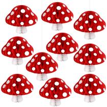 Peças centrais em forma de favo de mel com cogumelos para decoração de festa, 10 unidades